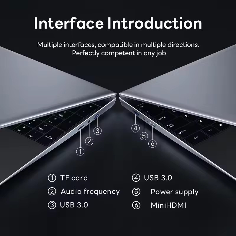 FUCHU Gaming-Laptop mit Intel Core i9-10980HK, 16GB RAM, 500GB SSD, 14,1 Zoll Display, Windows 11 Pro, Silber - Bild 4
