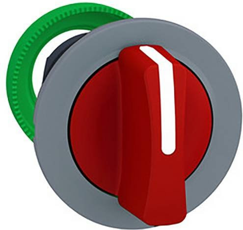 Schneider Electric ZB5FD304C0 Wahlschalter-Frontelement aus Kunststoff in Rot und Grau, bündige Montage - Bild 1