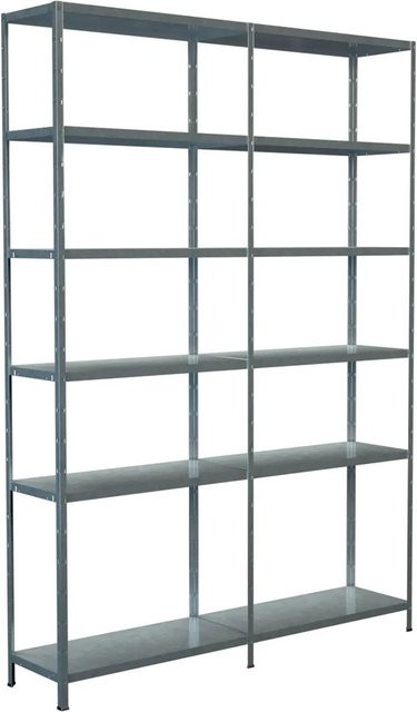 Schulte Regalwelt Steck-Grund-/Anbauregal verzinkt H 230 cm x B 160 cm x T 35 cm - Bild 1