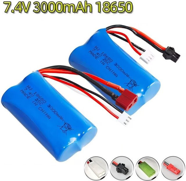 2er-Set TERFPV 7,4V Li-Ionen-Akku 3000mAh 25C in Blau für RC-Modelle wie Hubschrauber, Autos und Boote - Bild 1