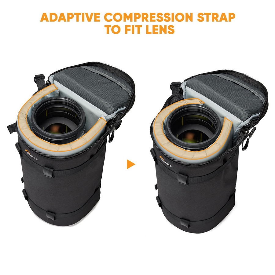 Lowepro ProTactic III Objektivtasche für DSLR und spiegellose Kameras mit 300mm Objektiven, schwarz, B/T/H: 13 x 13 x 81 cm - Bild 3