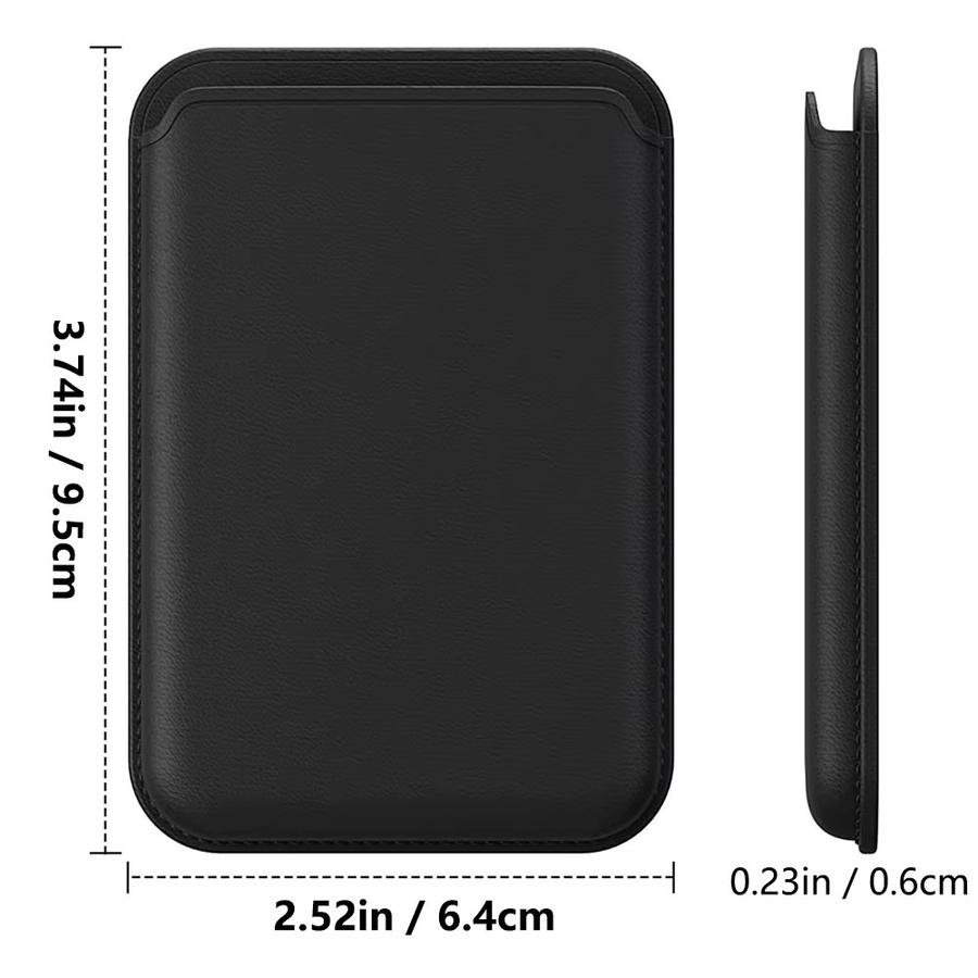 SLUTLI MagSafe Leder-Brieftaschenhülle mit Kartenhalter für iPhone und Samsung in Schwarz oder Weiß - Bild 5