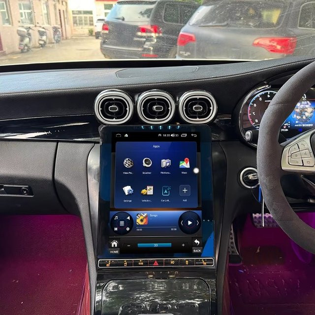 YANFU Android Multimedia Player mit vertikalem Bildschirm und GPS Navigation für Mercedes Benz C-Klasse W205 und GLC X253 (2015-2022), NTG5 5.5 6.0, Schwarz - Bild 1