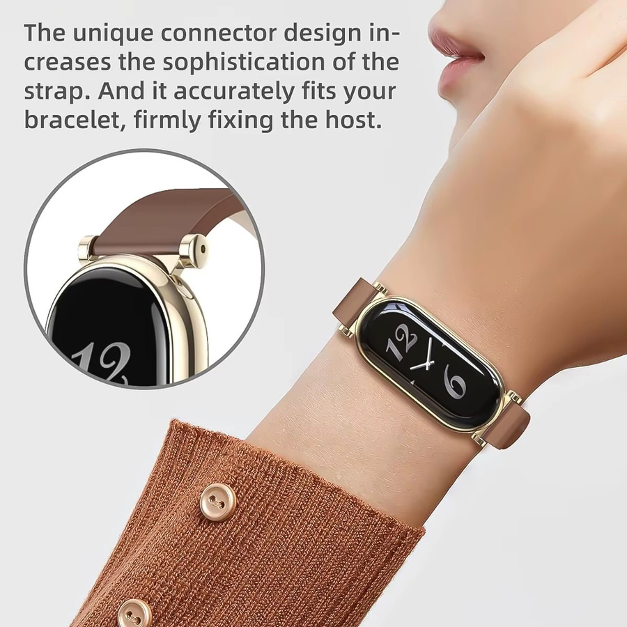 Xiaomi Uhrenarmband Leder, Gold, Unisex - Bild 2