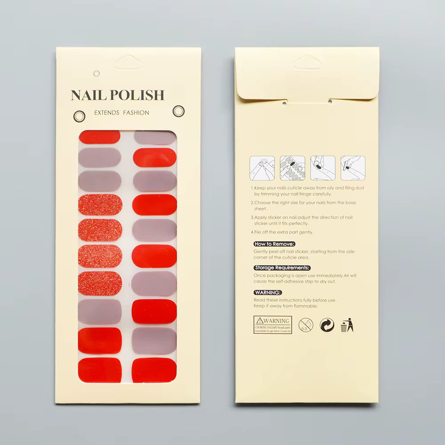 YAGOLYN Gel-Nagelaufkleber Herz-Polka-Dot, 22 Stück, UV-frei - Bild 3