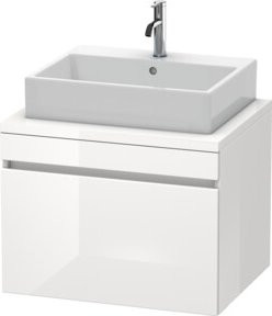 Duravit Waschtischunterschrank DuraStyle in Weiß Hochglanz mit einem Auszug für Konsole, Breite: 70 cm, Tiefe: 54,8 cm, Höhe: 51,2 cm - Bild 1