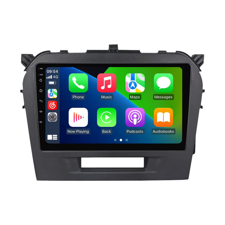 STRONGNAVI Android Auto Radio mit 9 Zoll Display für Suzuki Vitara 2014-2019, kabelloses CarPlay, GPS Navigation und DSP Multimedia Player, Schwarz - Bild 6