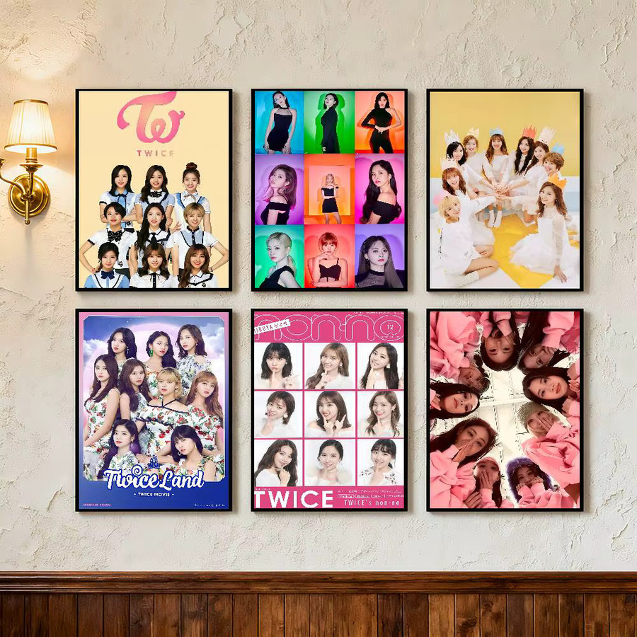 Kayou Kpop Twice Poster Kunstdruck im Anime-Stil, Mehrfarbig, Papier, Rechteckig - Bild 3