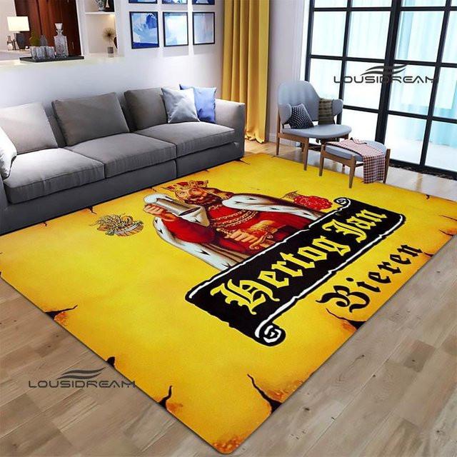 Karpetti Rutschfester Teppich mit Hertog Jan Logo Design, Gelb, B/T: 60 x 40 cm - Bild 1