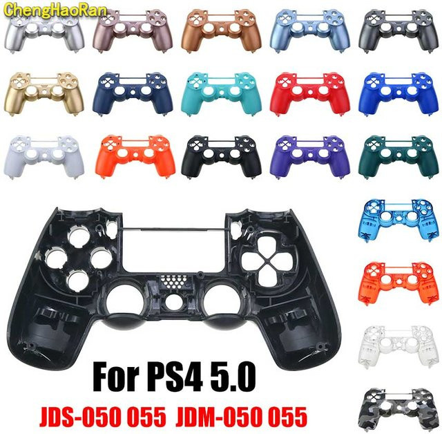 ChengHaoRan Ersatzgehäuse für PS4 Slim Controller Frontplatte in Schwarz oder Blau für PS4 JDS-050 055 und JDM-050 055 - Bild 1