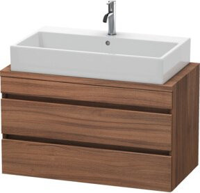 Duravit Waschtischunterschrank Com DuraStyle in Nussbaum Natur, Wandmontage mit 2 Schubladen, B/T/H: 90 x 47,8 x 51,2 cm - Bild 1