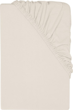 LIVARNO Jersey-Spannbettlaken aus Baumwolle und Leinen in Beige, B/T: 140-160 x 200 cm