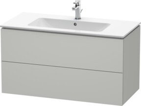 Duravit Waschtischunterschrank L-Cube, wandhängend, Grau, Breite: 102 cm, Tiefe: 48,1 cm, Höhe: 55 cm, 2 Schubladen - Bild 1