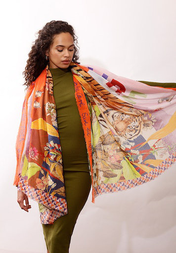 Codello Schal, love nature tiger, 100x180cm, Unisex - Bild 1
