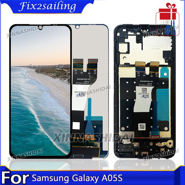 Samsung A05S LCD-Display Ersatzteil mit Touchscreen und Rahmen in Schwarz - Bild 1
