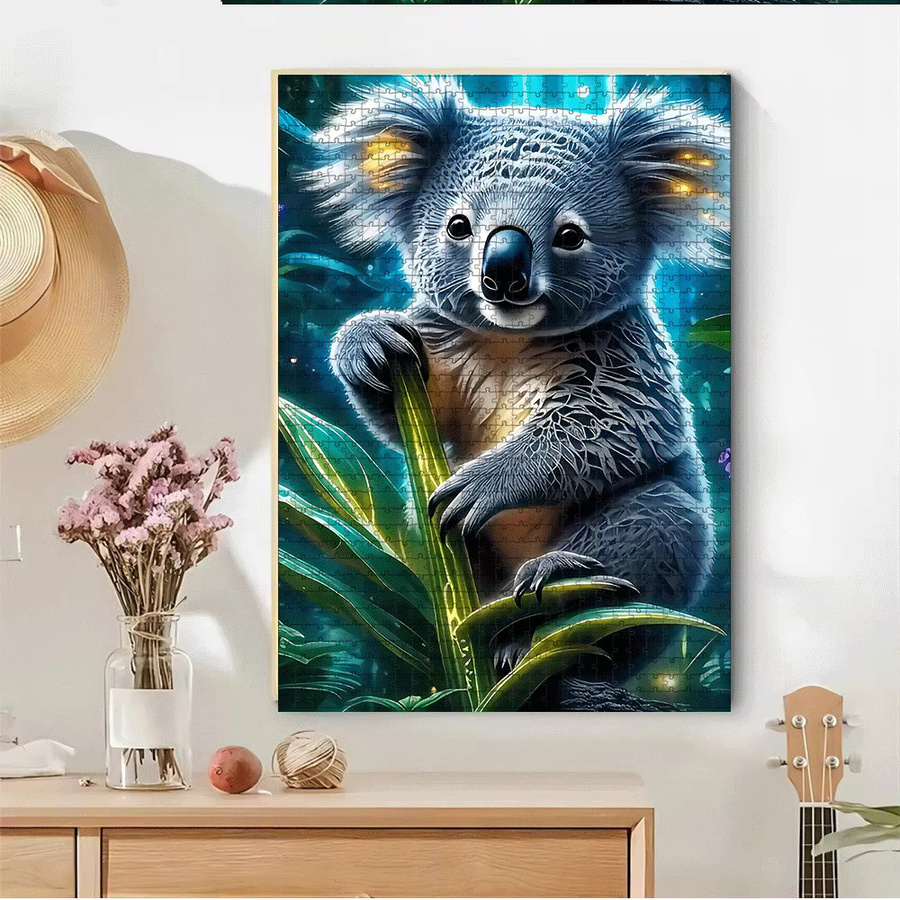 AZNM Koala- und Eukalyptusblatt-Puzzle, Pappe / Karton, Bunt / Mehrfarbig - Bild 2