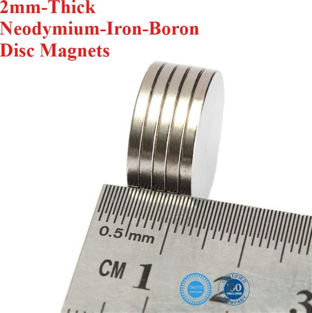 U-POLEMAG Mini Scheibenmagnete aus Metall in Silber, Durchmesser: 8 mm bis 30 mm, Dicke: 2 mm - Bild 1