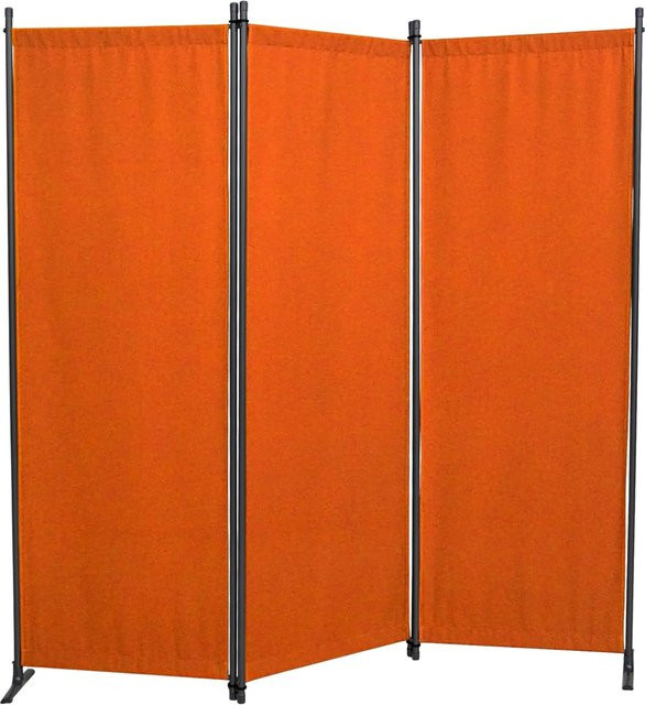Angerer Paravent Swingtex 3-teilig aus Polyacryl und Stahl in Terracotta Orange - Bild 1