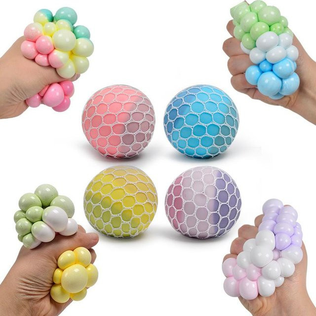 Fashnics Regenbogen-Perlen-Stressball, Squishy Fidget Spielzeug - Bild 1