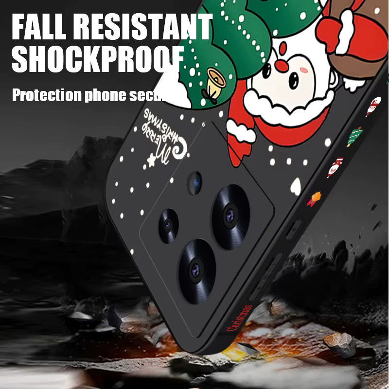 Weihnachtsbaum Handyhülle aus weichem Silikon mit Lanyard für Xiaomi Redmi Note 14 13 Pro Plus 5G 13 Pro 4G 13 12 11 Pro 5G in Lila - Bild 3