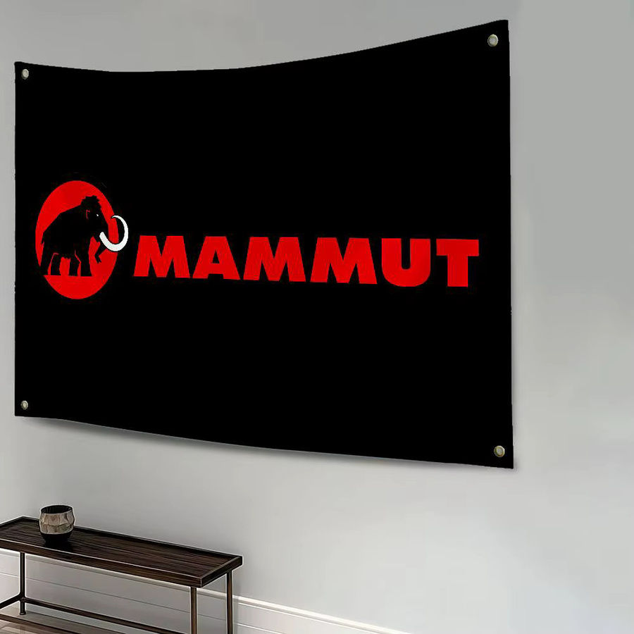 52TOYS MAMMUTS Logo-Flagge aus Polyester in Schwarz als dekoratives Wandbanner - Bild 2