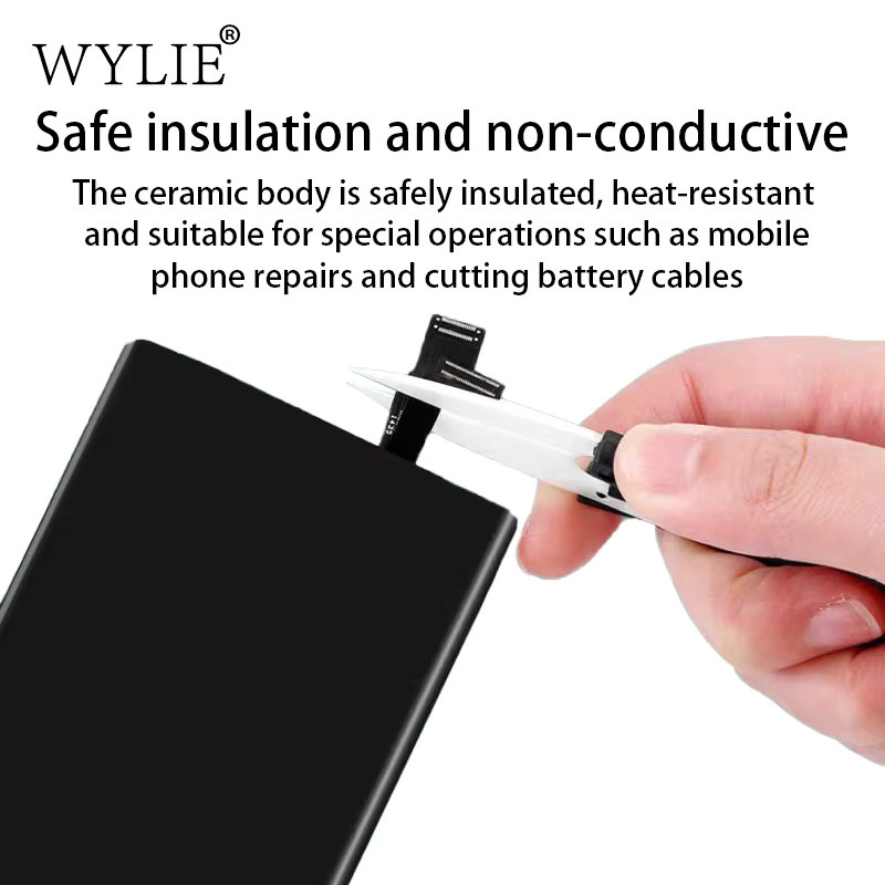 WYLIE Keramikschere antistatisch und isolierend für die Mobiltelefon-Reparatur und das Schneiden von Batteriekabeln - Bild 3