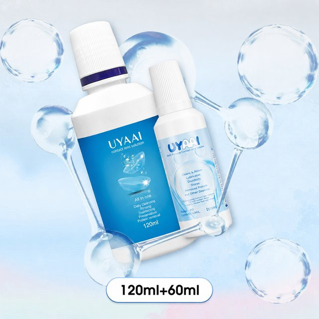UYAAI Kontaktlinsenflüssigkeit Pflegelösung, 60 ml/120 ml - Bild 1