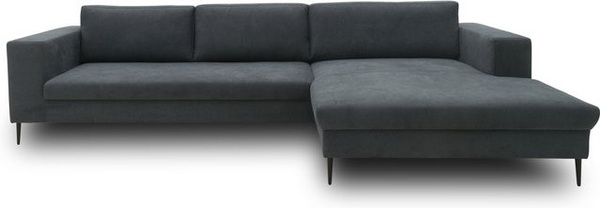 DOMO Ecksofa Modica in Dunkelgrau mit Longchair und Schlaffunktion, L-Form, Breite: 329 cm, Tiefe: 173 cm