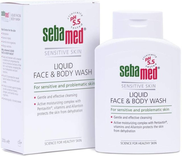 Sebamed Flüssigseife für Gesicht & Körper, 200 ml, für trockene Haut - Bild 1
