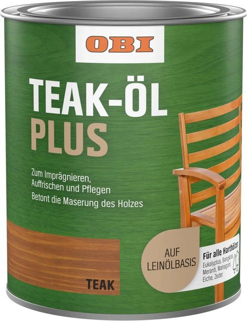 OBI Teak-Öl für Holz, wasserabweisend und natürlich, 0,75 l - Bild 1