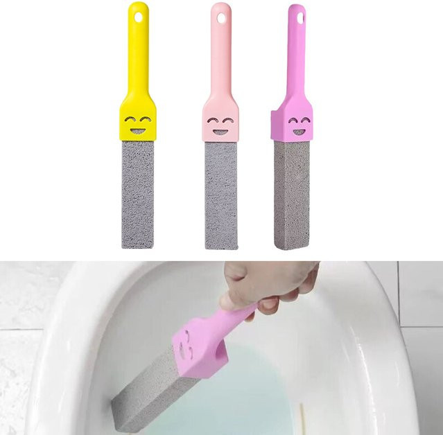 LEENKEA Bimssteinbürste zur Schmutzentfernung in Gelb als natürlicher Toilettenreiniger - Bild 1