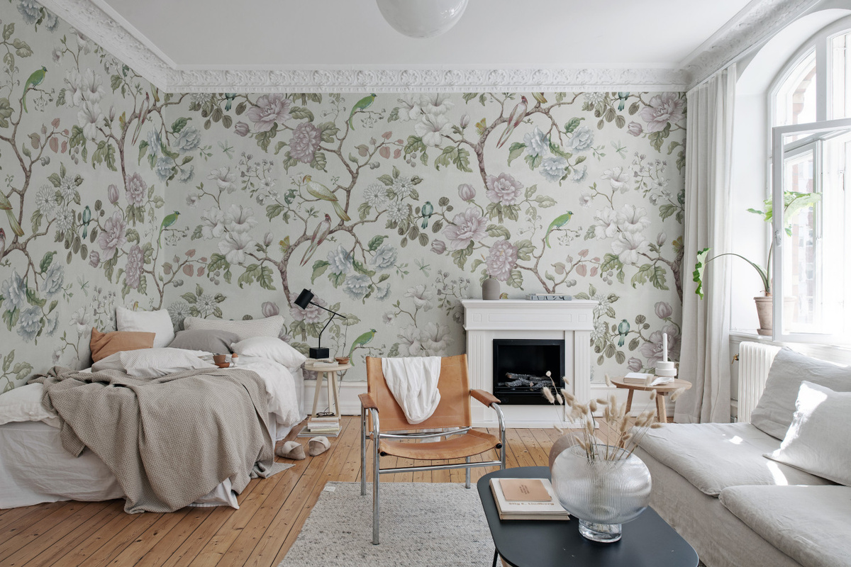 Rebel Walls Mural Grandiflora Wandtattoo in Pearl mit Beige, Pink und Multicolour - Bild 2