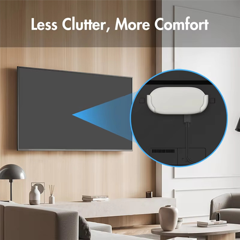 Wandhalterung für Google TV Streamer 4K, Farbe: Weiß - Bild 3