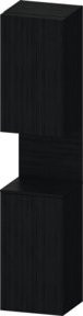 Duravit Hochschrank Qatego in Schwarz Matt mit 2 Glastüren, Wandmontage, B: 40 cm, T: 36 cm, H: 176 cm - Bild 1