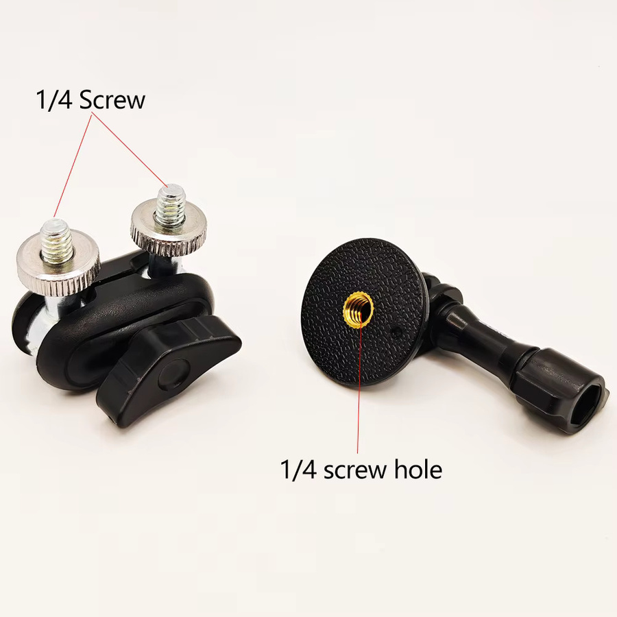 EXSKOF Universeller Magic Arm Halter mit Doppel-Kugelköpfen und 1/4-Zoll-Schrauben in Schwarz für GoPro, Insta360, OSMO, Monitor, LED-Licht und Mikrofon - Bild 2
