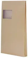 Soennecken Faltentasche DIN C4 mit Fenster aus Kraftpapier, selbstklebend, Beige/Braun - Bild 1