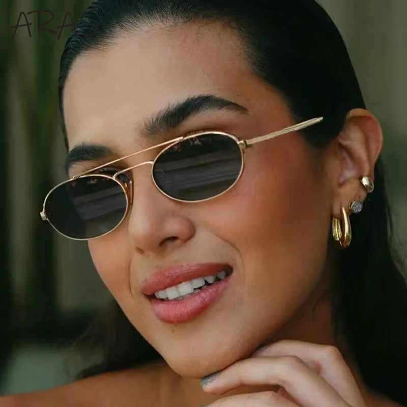 Aras Sonnenbrille, oval, Vollrand, Metall, gold, Damen - Bild 3