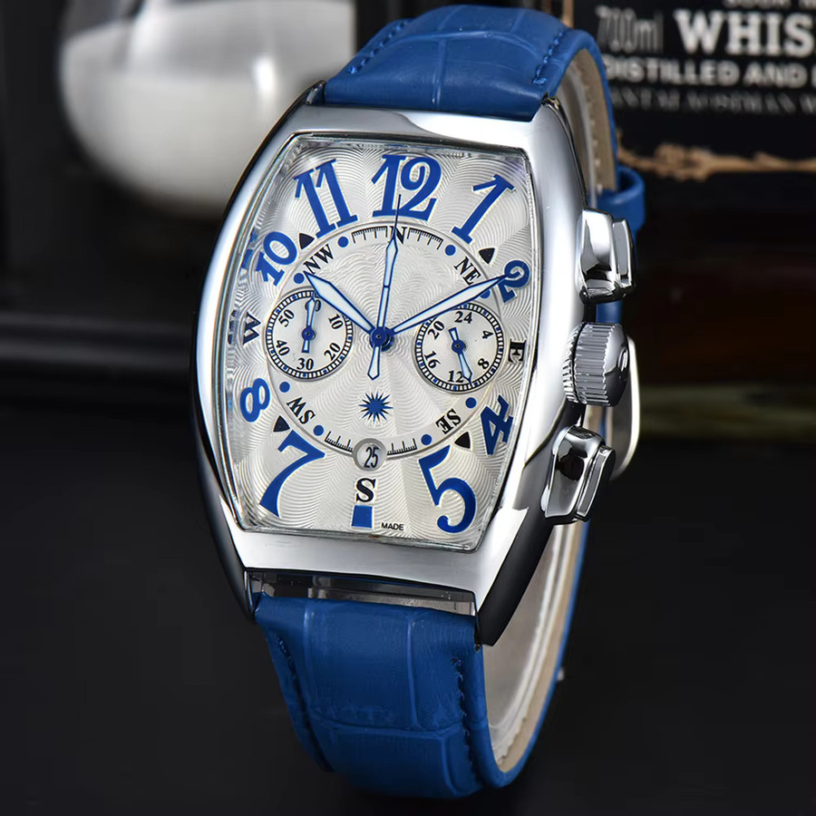 Geneva Chronograph Armbanduhr, Edelstahl, Silber, Herren - Bild 2