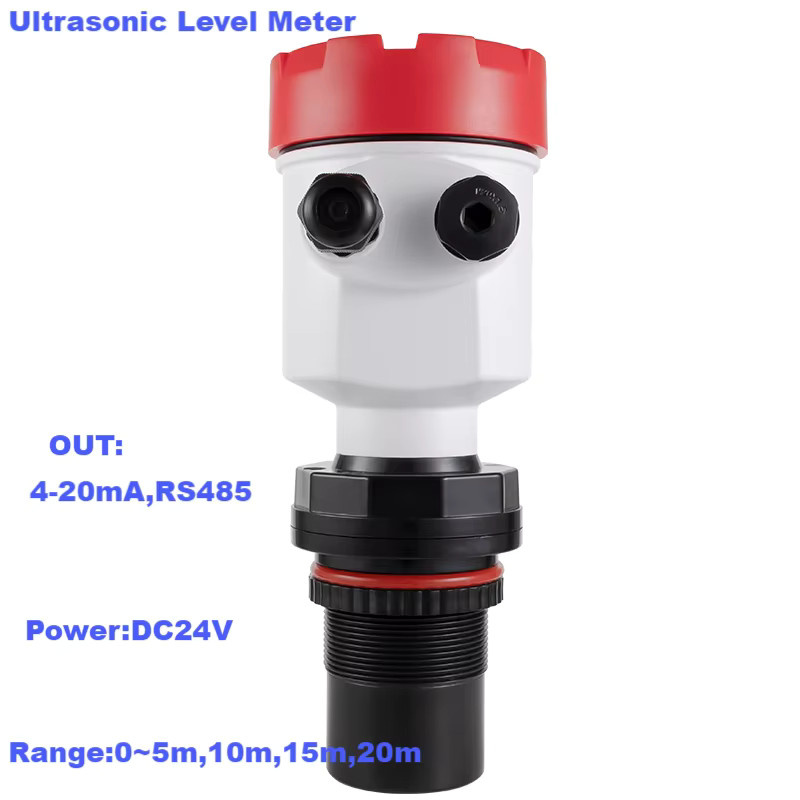 Ultraschall-Füllstandsensor für Wasser- und Öltanks mit 4-20mA und RS485 zur sanitären Füllstandmessung von Olivenöl, Farbe: Weiß, Länge: 3 m - Bild 2