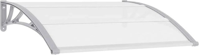 vidaXL Türvordach aus Polycarbonat in Grau und Transparent, B: 120 cm, T: 75 cm - Bild 1