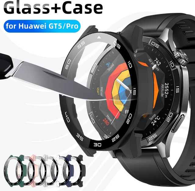 CHIICSMART Uhrenhülle für Huawei Watch GT5 Pro 46mm, PC, Schwarz, Unisex - Bild 1