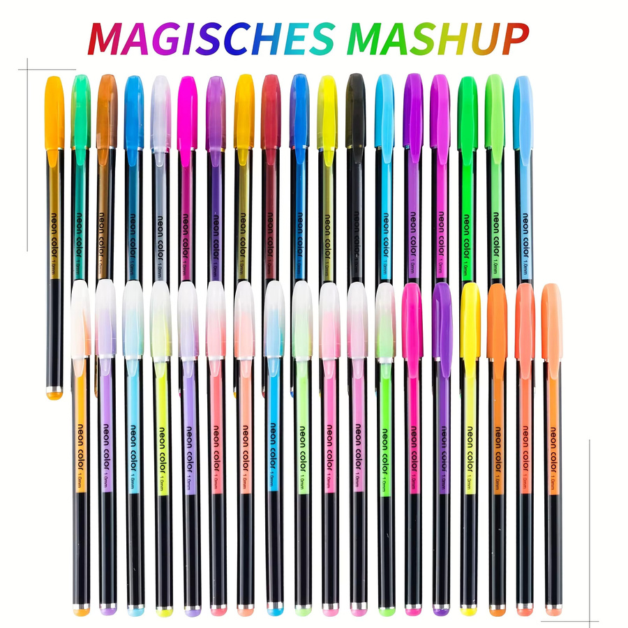 Textmarker-Set mit feiner Spitze in 48 Farben für Scrapbooking, Zeichnen und Schreiben - Bild 3
