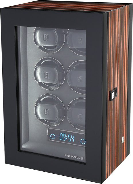 Paul Design Uhrenbeweger Gentlemen 6 Macassar in Braun - Bild 1