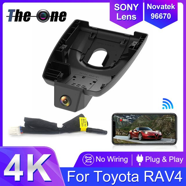 HESHECAM 4K Dash Cam im OEM Design für Toyota RAV4 XA50 XA40 (2019-2025), Venza, Harrier und Suzuki Across, Schwarz - Bild 1