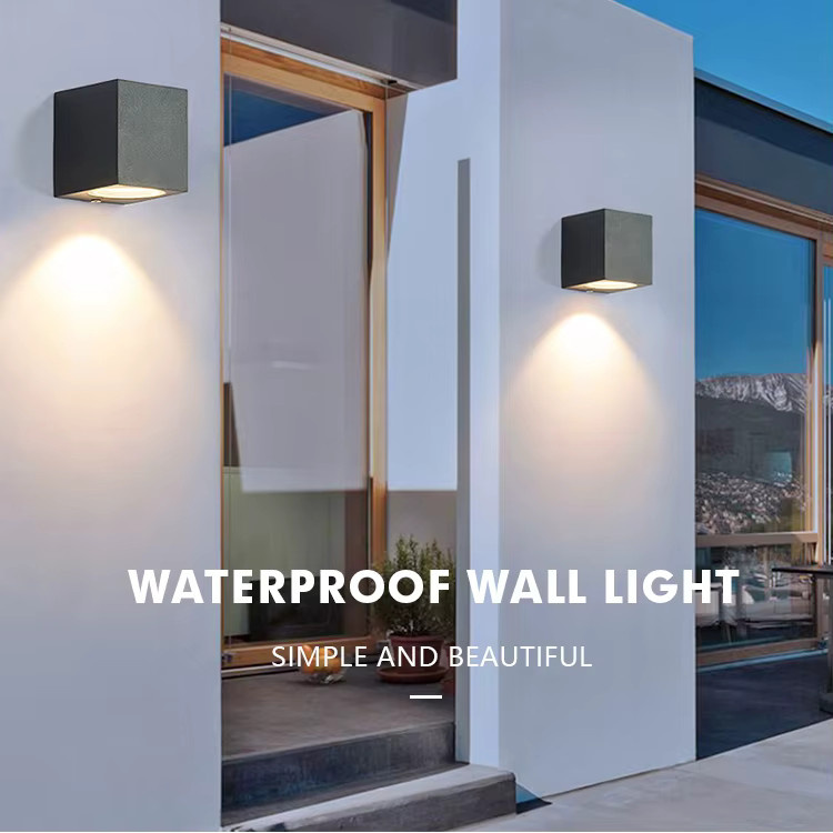 Moderne LED Wandleuchte aus Aluminium in Schwarz oder Weiß mit IP65 Wasserschutz für Outdoor, Treppe, Bad und Korridor, Up-Down Beleuchtung, Warmweiß - Bild 2