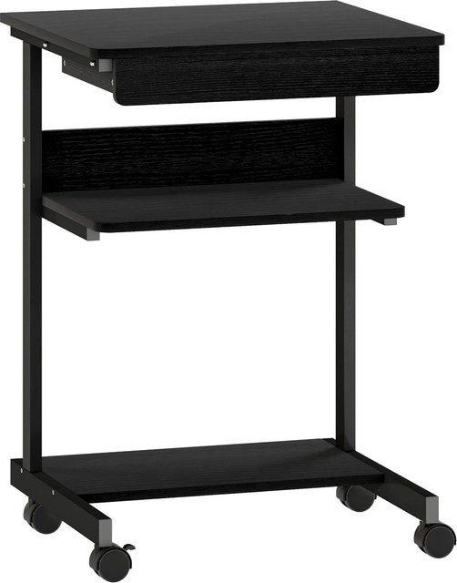 HOMCOM Computer Desk aus Spanplatte und Metall in Schwarz, B: 51 cm, T: 56 cm, H: 79 cm - Bild 1