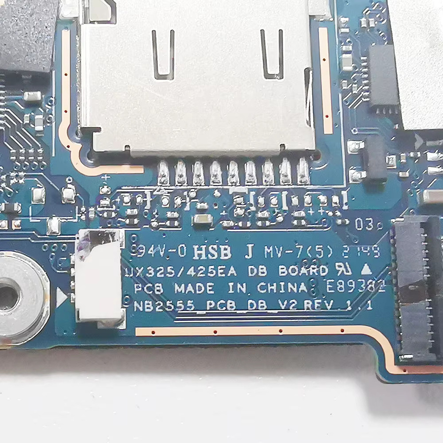 Asus Laptop USB Jack Board mit USB-A und USB-C Anschlüssen für UX325 UX425 U3700J U4700J Modelle NB2551 NB2555 NB2559 Blau - Bild 2