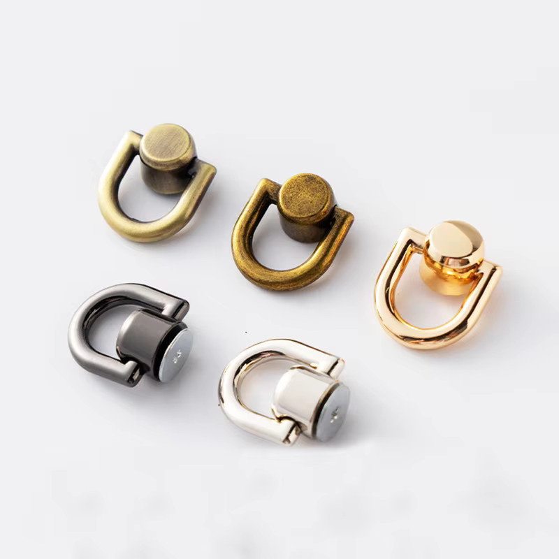 CLOXY Metall-Nieten und Schnallen-Set für Lederhandwerk, 5 Stück, Gold und Multicolour - Bild 1