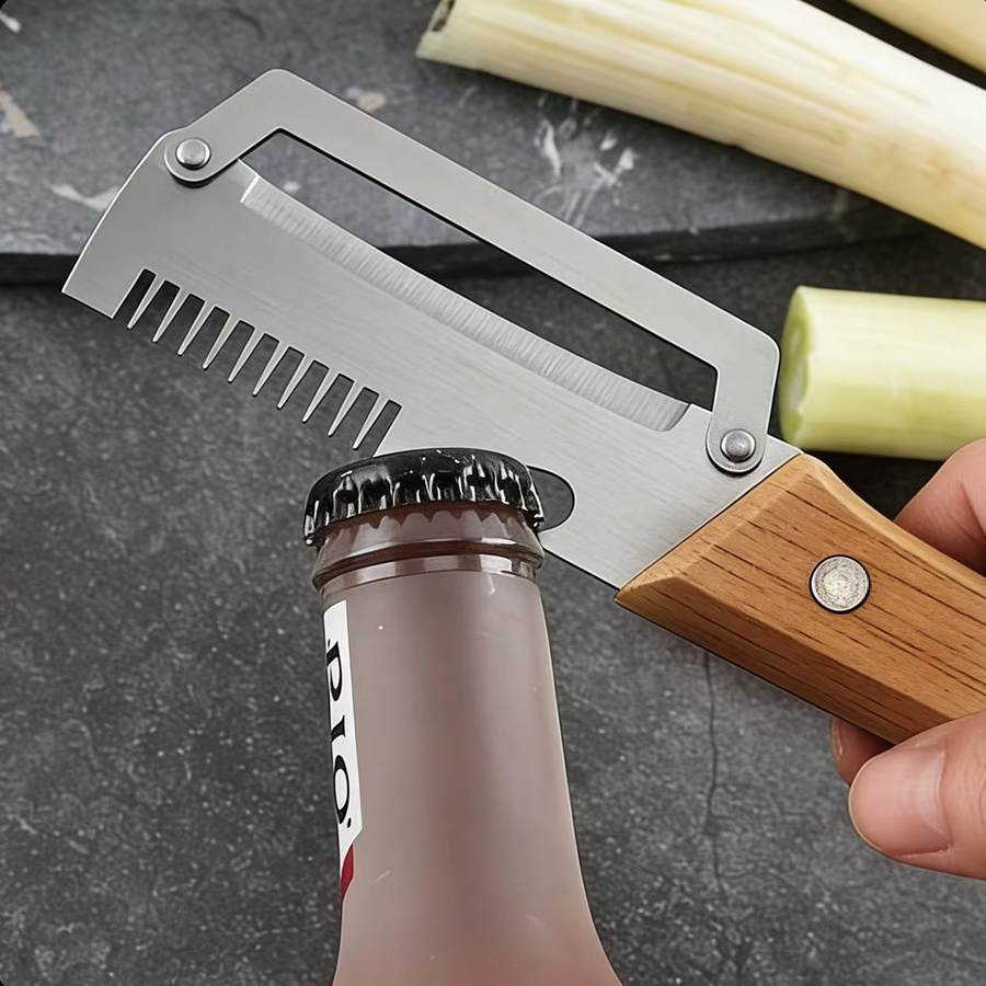 SHENJIU Multifunktionaler 3-in-1 Edelstahl-Schäler als Gemüse- und Obstschneider für die Küche - Bild 3