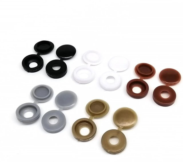 HZYUEGOU 100er Set Kunststoff Abdeckkappen aus Nylon in Grau zum Verstecken von Schrauben und Bolzen für Möbel und Auto - Bild 1